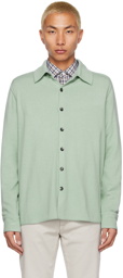 ZEGNA Green Spread Collar Shirt