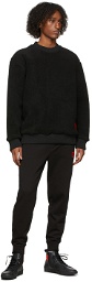 Hugo Black Sherpa Fleece Deddy Sweatshirt