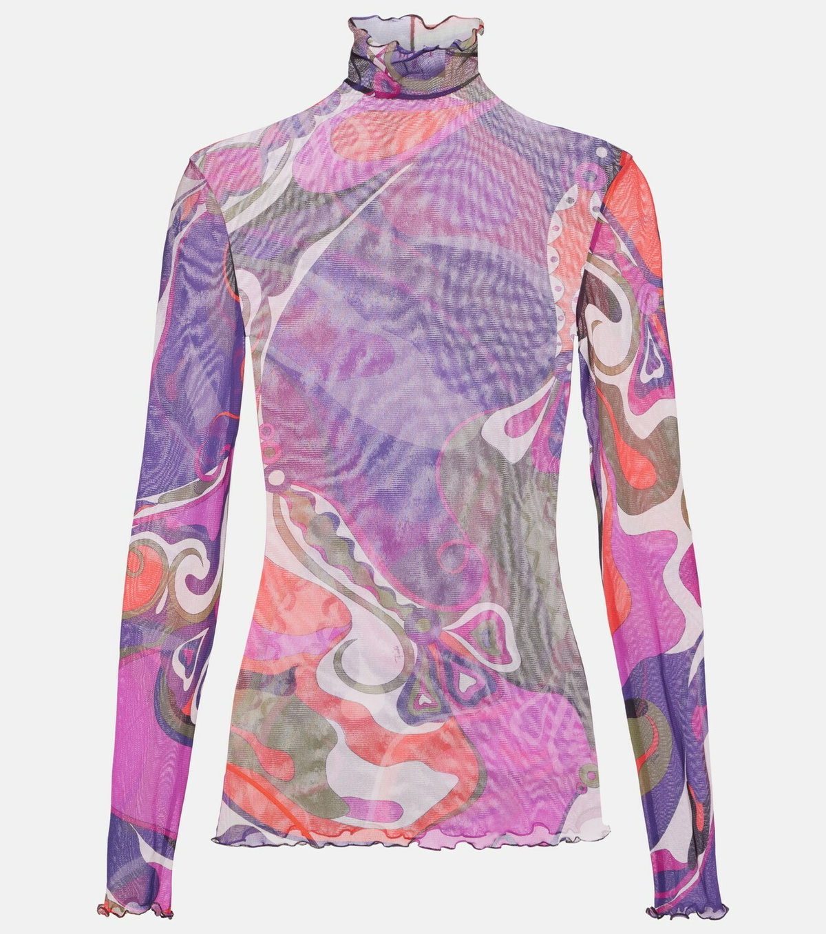 Pucci Orchidee tulle top