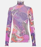 Pucci Orchidee tulle top
