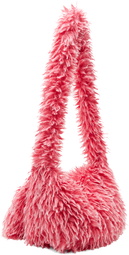 ERL Pink Faux-Fur Messenger Bag