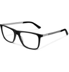 Gucci - Square-Frame Acetate and Silver-Tone Optical Glasses - Black