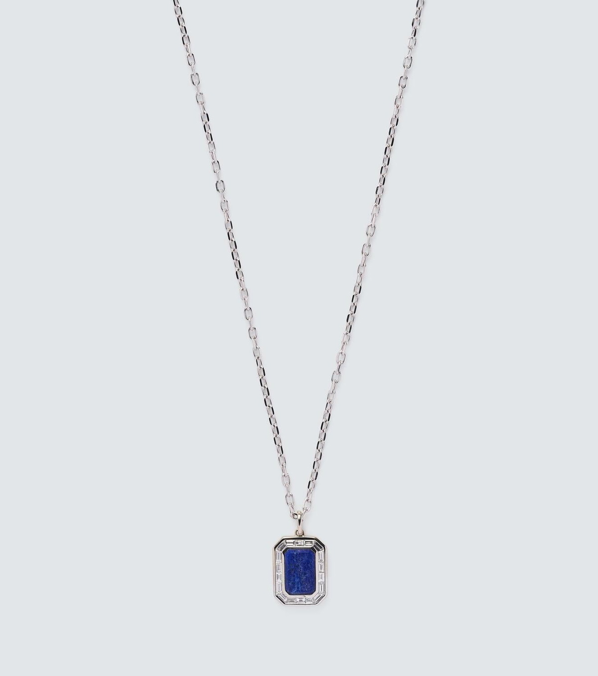 Shay Jewelry 18kt white gold necklace with lapis lazuli and diamonds