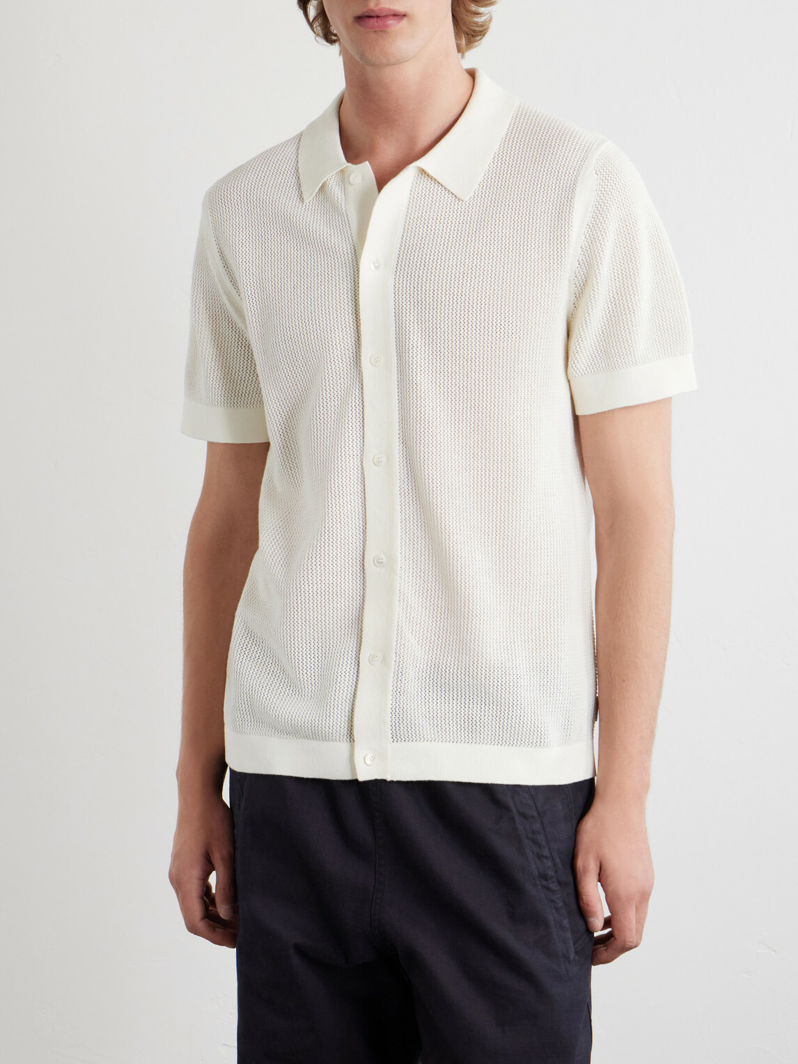 Onia - Crocheted Cotton Shirt - Neutrals