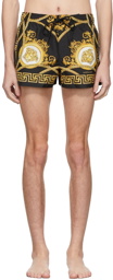 Versace Underwear Black 'La Coupe Des Dieux' Swim Shorts
