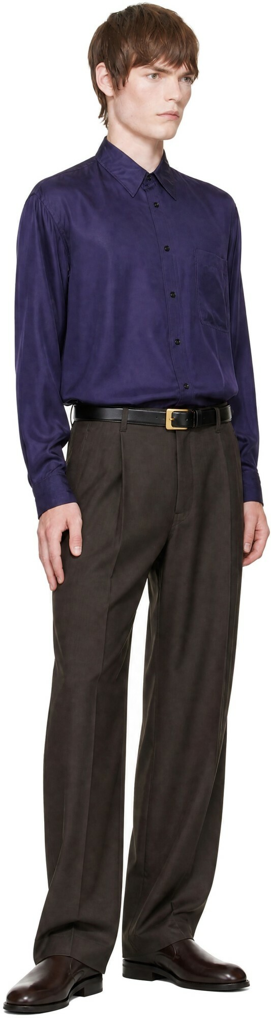 LEMAIRE Purple Loose Shirt
