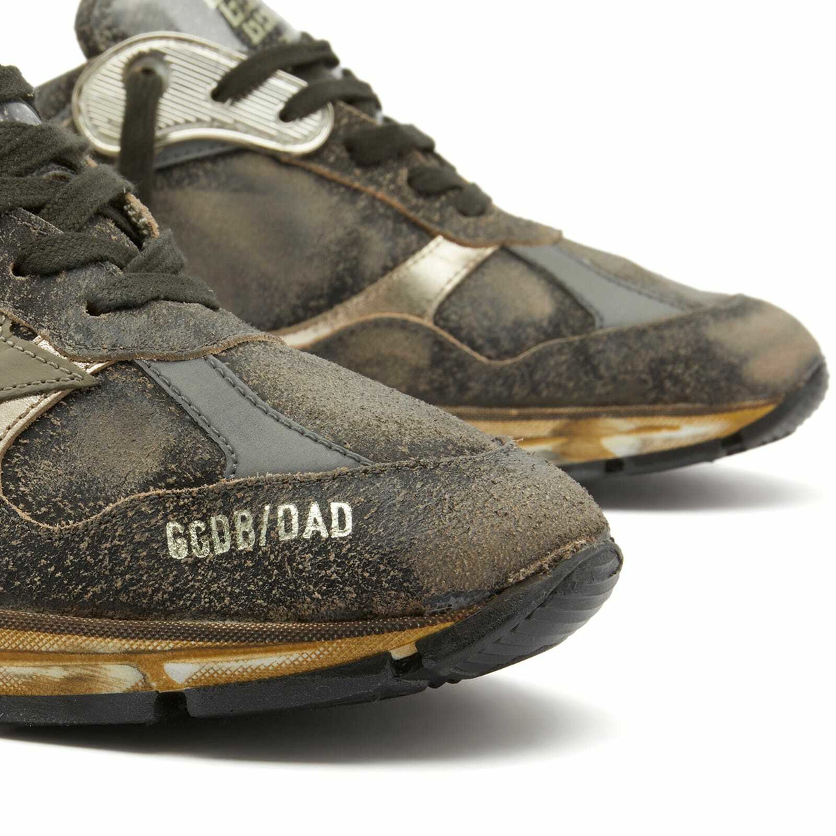 ★Golden ★ Running Dad Sneakers Black Silver Khaki GMF GOLDEN GOOSE RUNNING DAD BLACK SILVER KAKI – Paul warmer