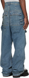 Rick Owens DRKSHDW Blue Temple Stefan Denim Cargo Pants