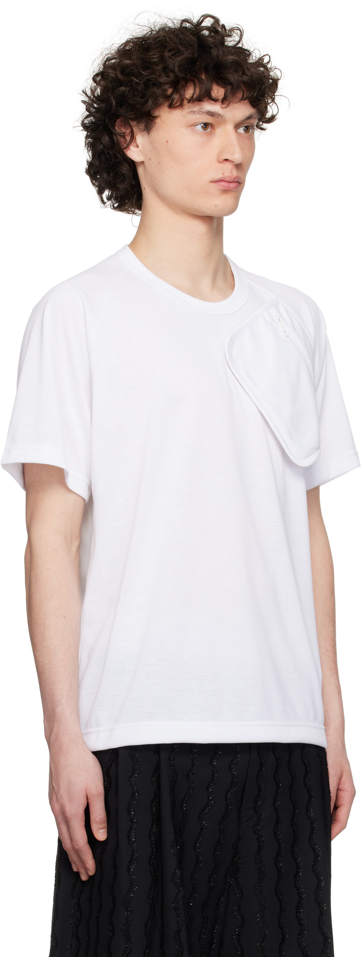 Comme des Garçons Homme Plus White Polyester Jersey T-shirt