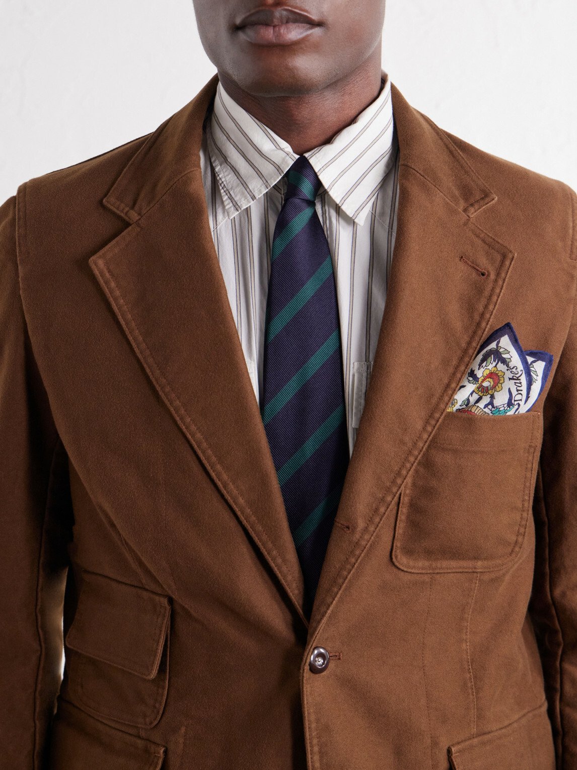 Drake's - Mk. IV Cotton-Moleskin Blazer - Brown