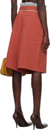 Martine Rose Red Twisted Skate Shorts
