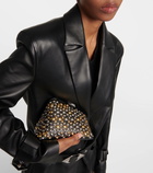 The Attico Midnight Mini embellished clutch