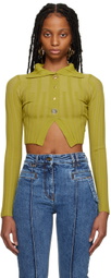Jacquemus Green Le Raphia 'Le Cardigan Bando' Cardigan