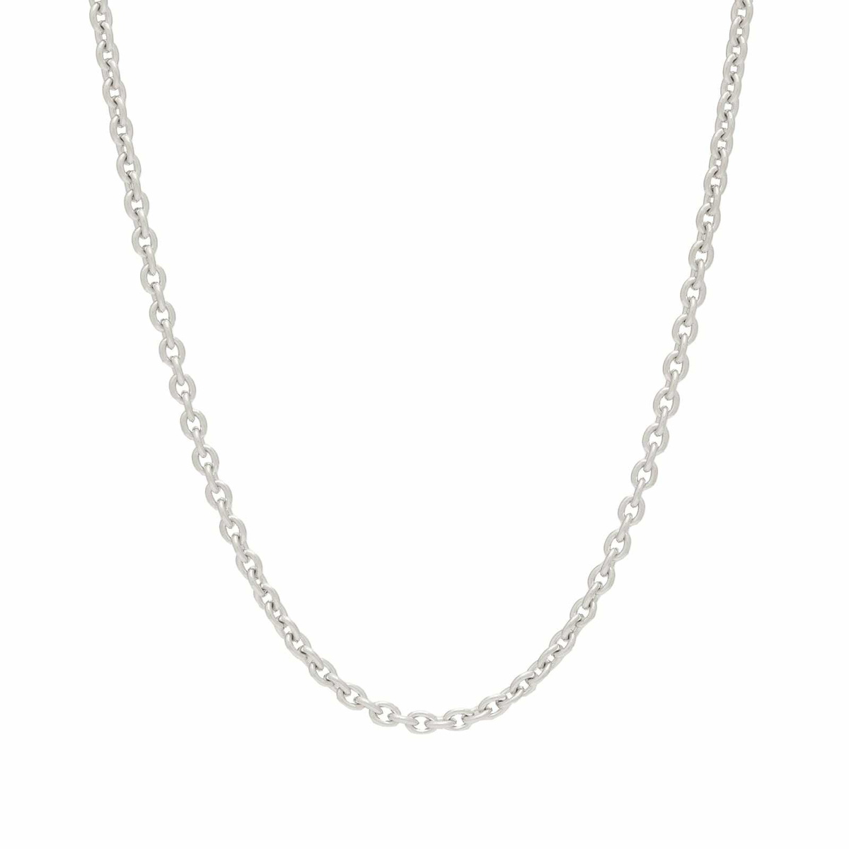 TOM WOOD Curb Chain M 20.5 Inch Tom Wood Sterling Silver Curb Chain M Necklace | Harrods AE