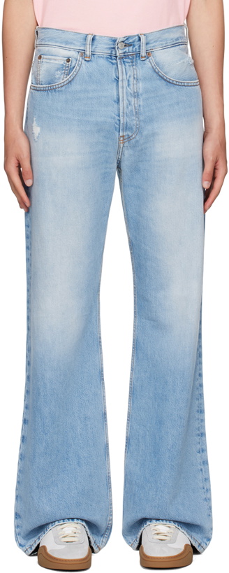 Photo: Acne Studios Blue Loose-Fit Jeans