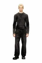 Diesel Destroyed jumper with floating yarns - Knitwear Mens in Black