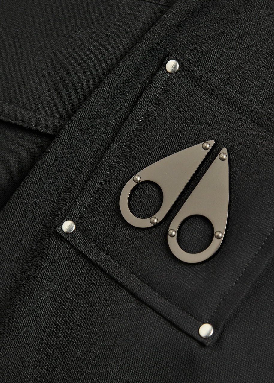 Moose Knuckles Jacques Logo Woven Jacket Black