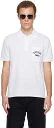 Givenchy White Front Pocket Polo