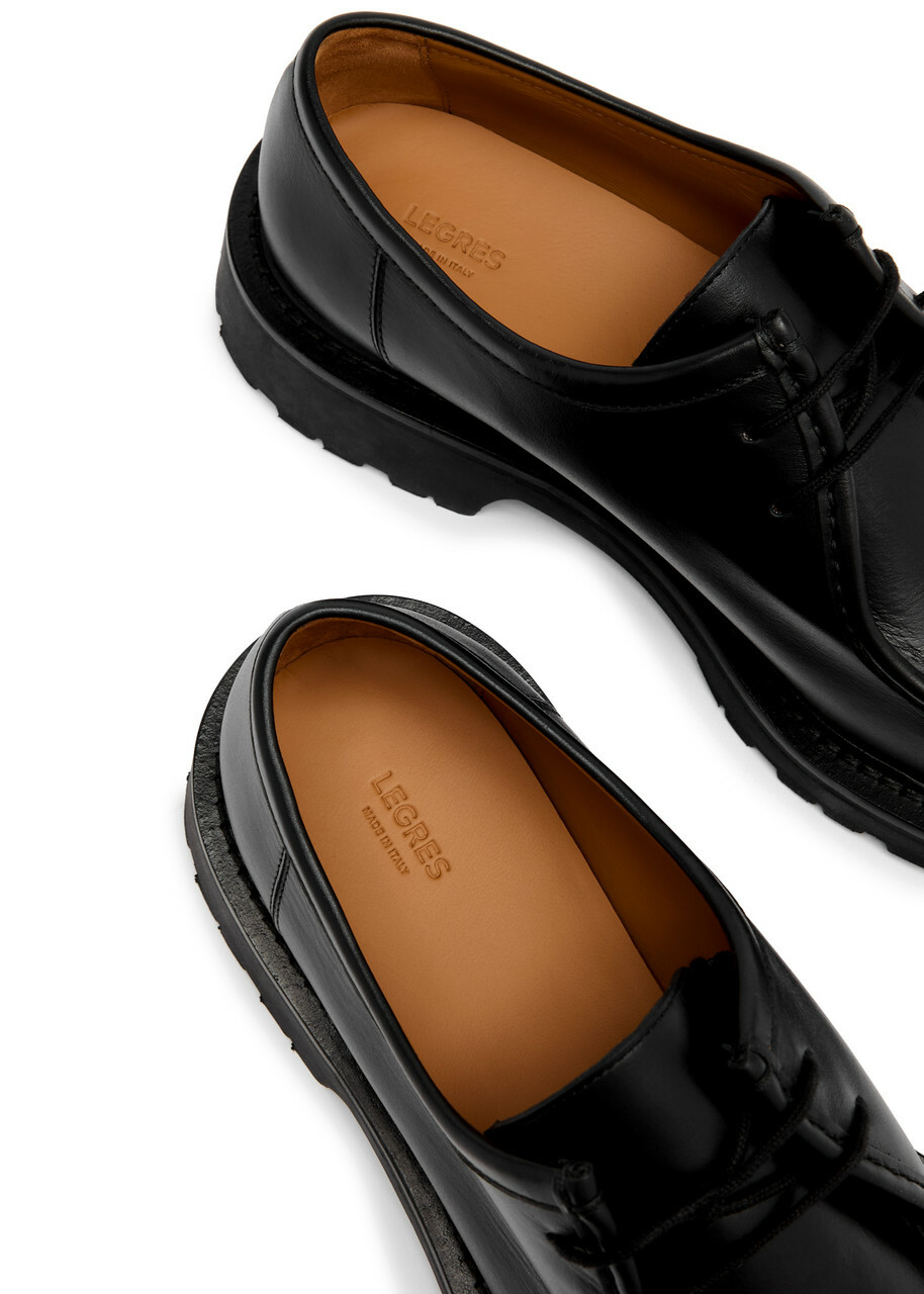 Legres Leather Derby Shoes Black
