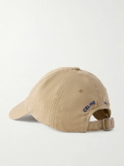 CELINE - Vivienne Logo-Embroidered Cotton-Twill Baseball Cap - Neutrals