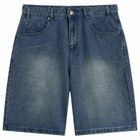 Butter Goods Men's Drummer Baggy Denim Shorts in Stone Wash Blue
