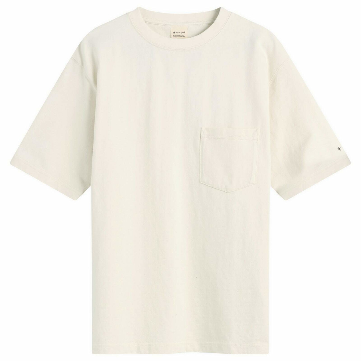 Snow Peak Men's Recycled Cotton Heavy T-Shirt in Oatmeal