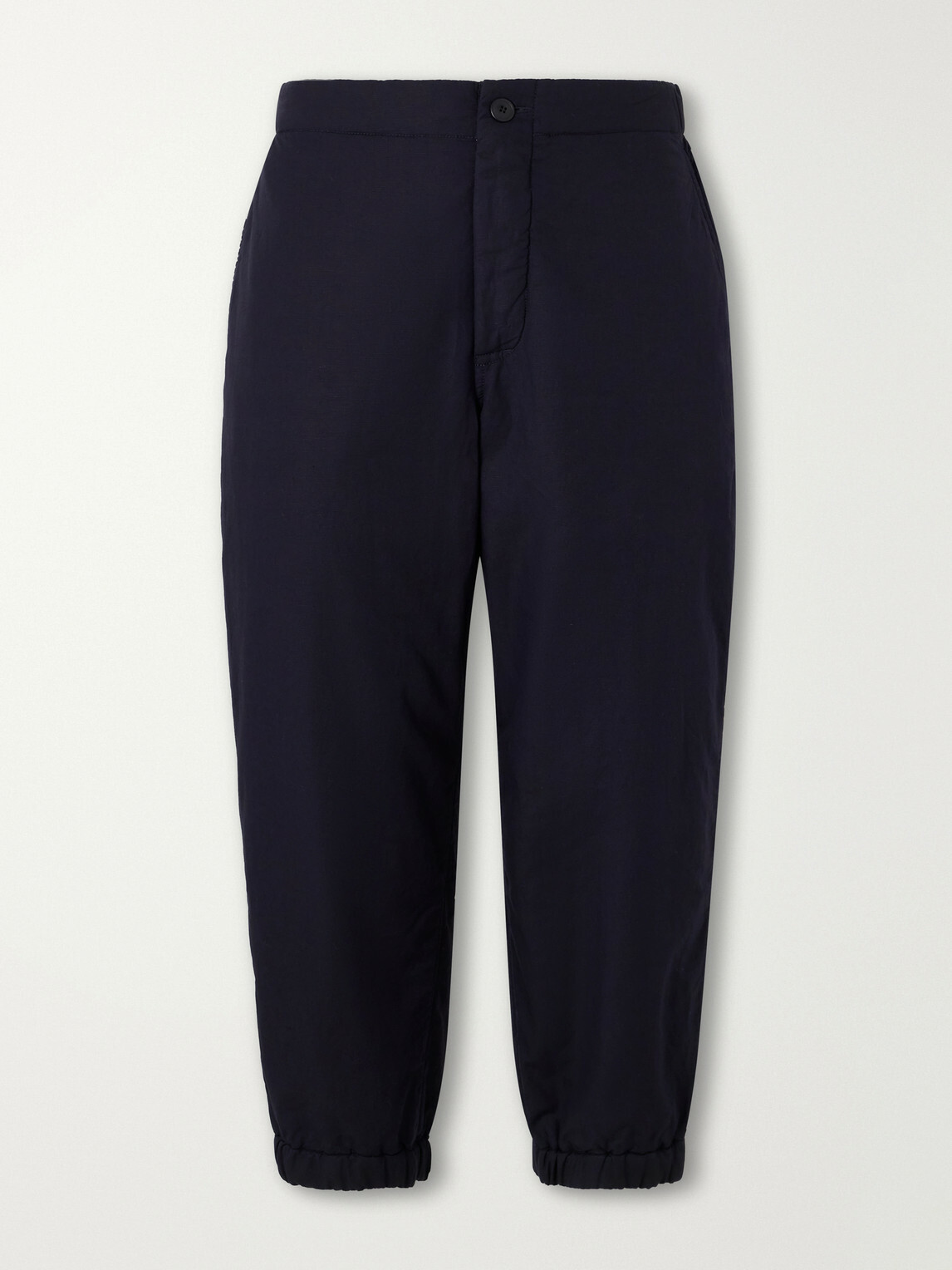 Casey Casey - Snow Tapered Cotton and Linen-Blend Trousers - Blue