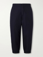 Casey Casey - Snow Tapered Cotton and Linen-Blend Trousers - Blue