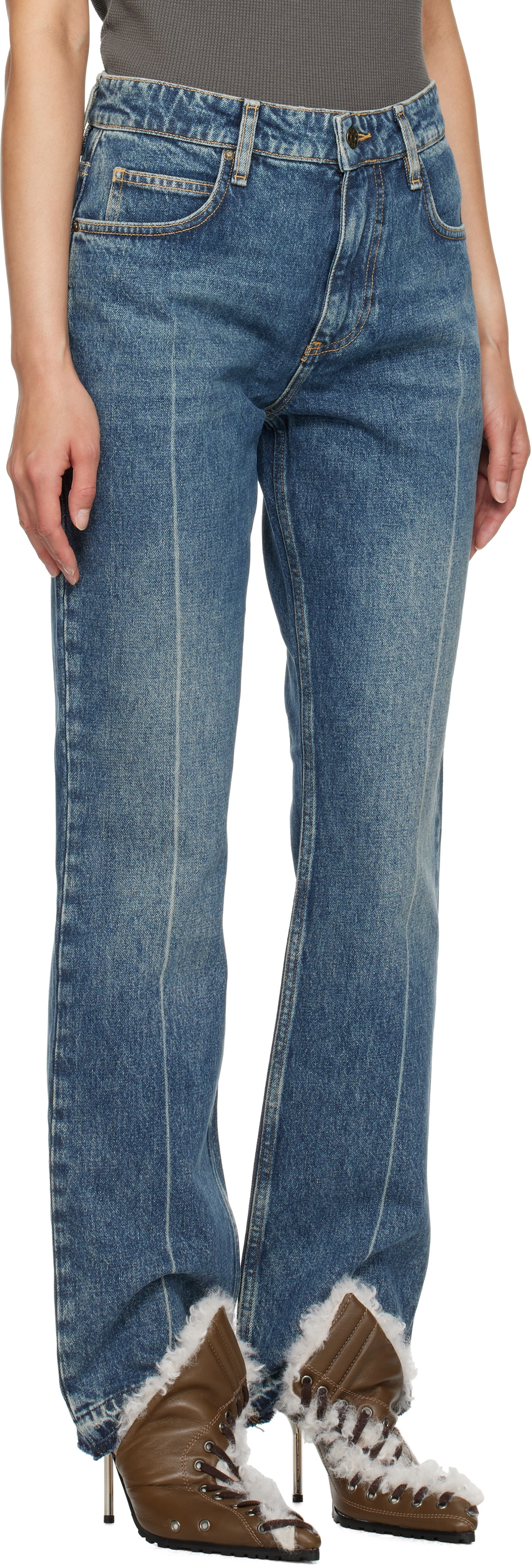 GUESS USA Blue Vintage Light Washed Jeans