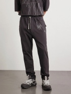 Rick Owens - Moncler Straight-Leg Logo-Appliquéd Embroidered Cotton-Jersey Sweatpants - Brown