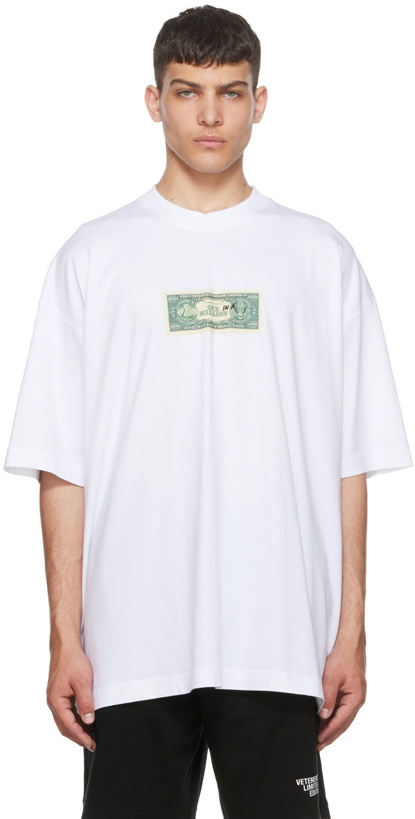 Photo: VETEMENTS White 'One In A Million' T-Shirt