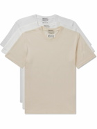 Maison Margiela - Three-Pack Organic Cotton-Jersey T-Shirts - White