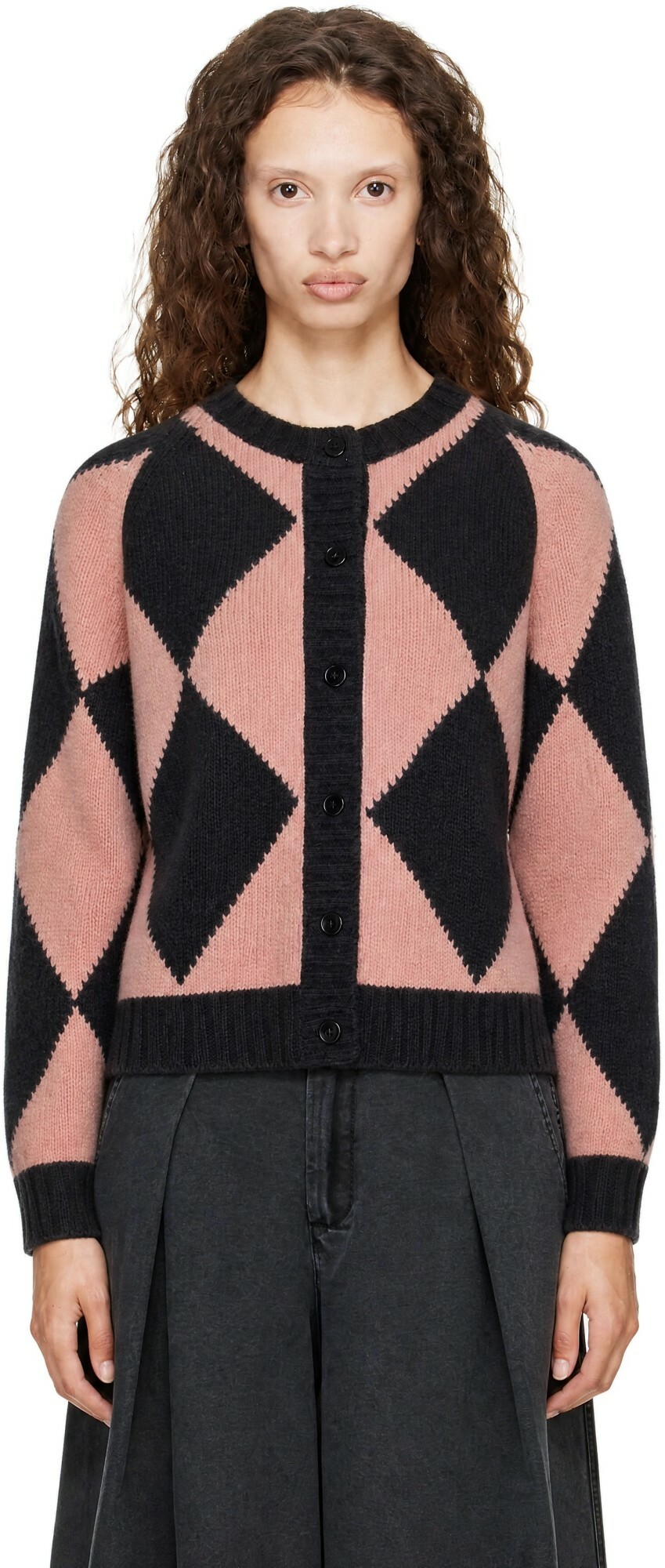 YMC Black & Pink Atomic Cardigan