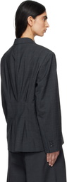 mfpen Gray Inverted Pleat Blazer