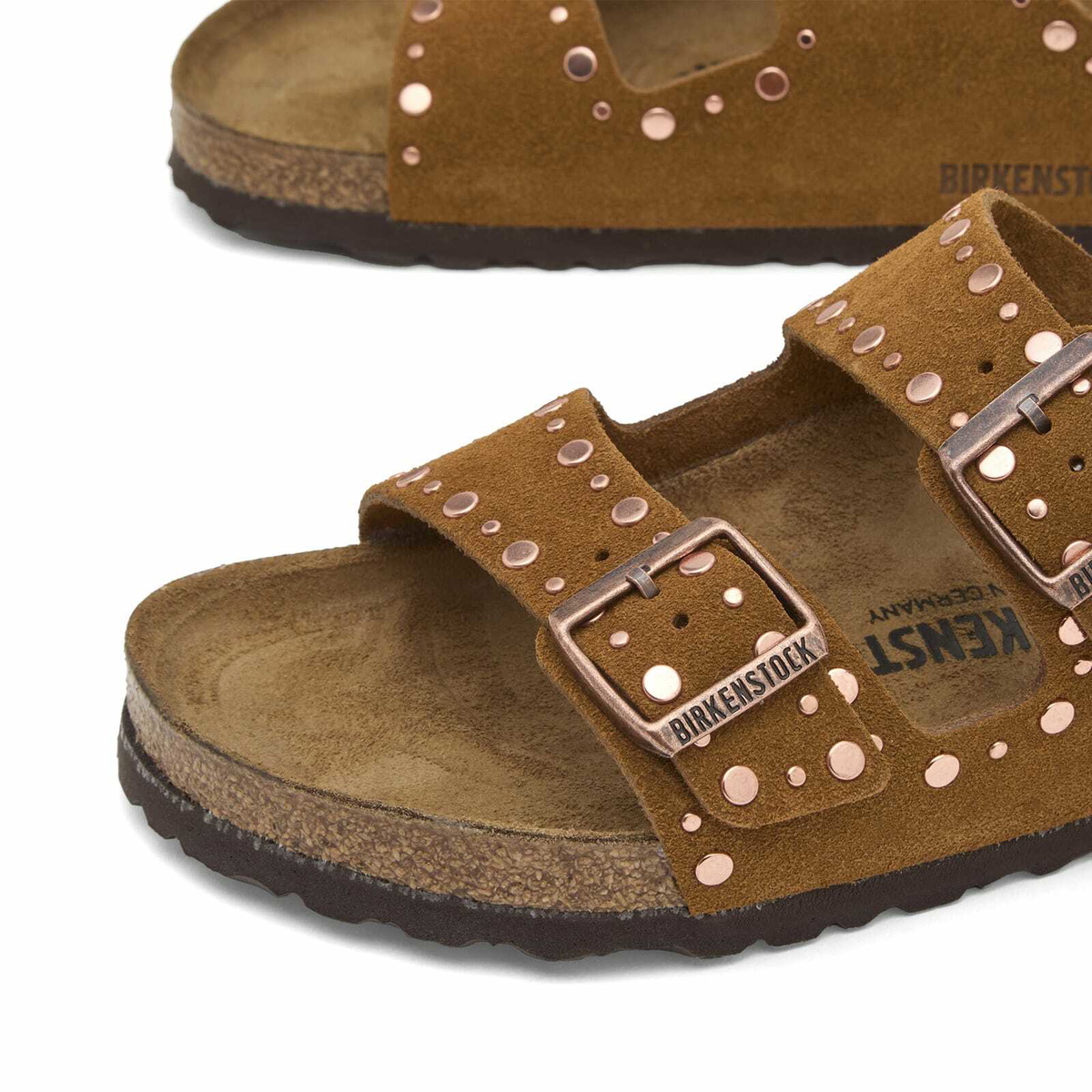 Birkenstock Women's Arizona Rivet in Mink Suede