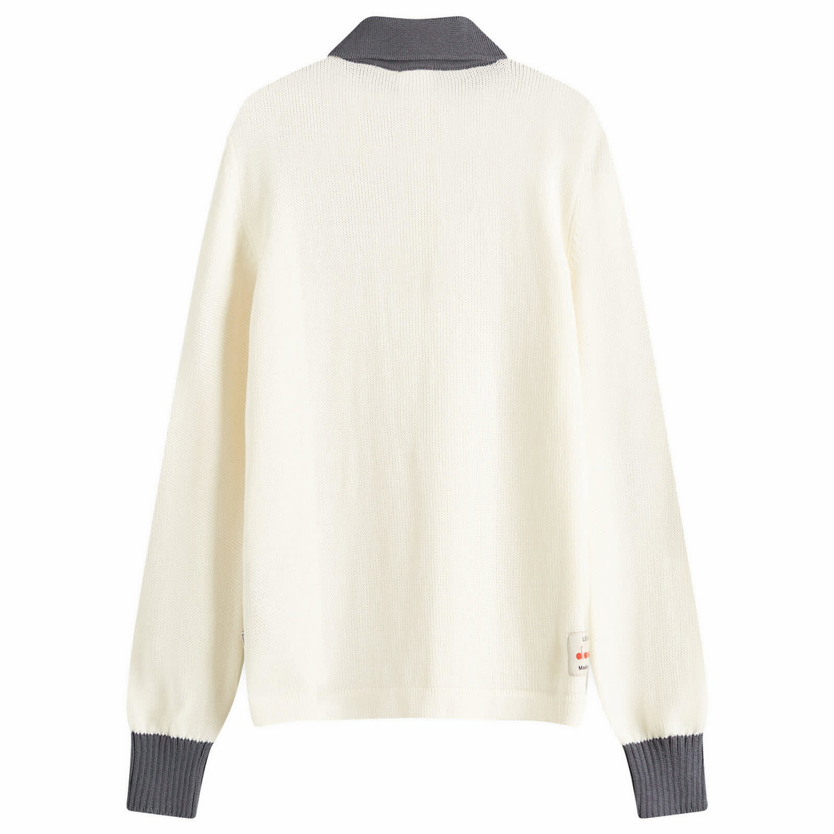 Diadora Legacy Long Sleeve Polo in White Alyssum