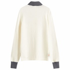 Diadora Legacy Long Sleeve Polo in White Alyssum