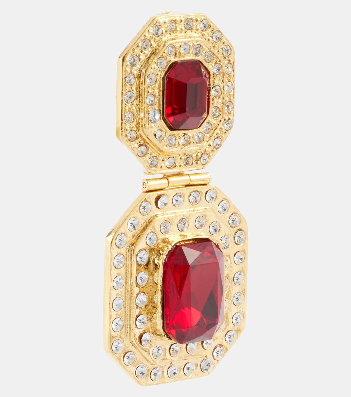 Alessandra Rich Crystal-embellished clip-on earrings