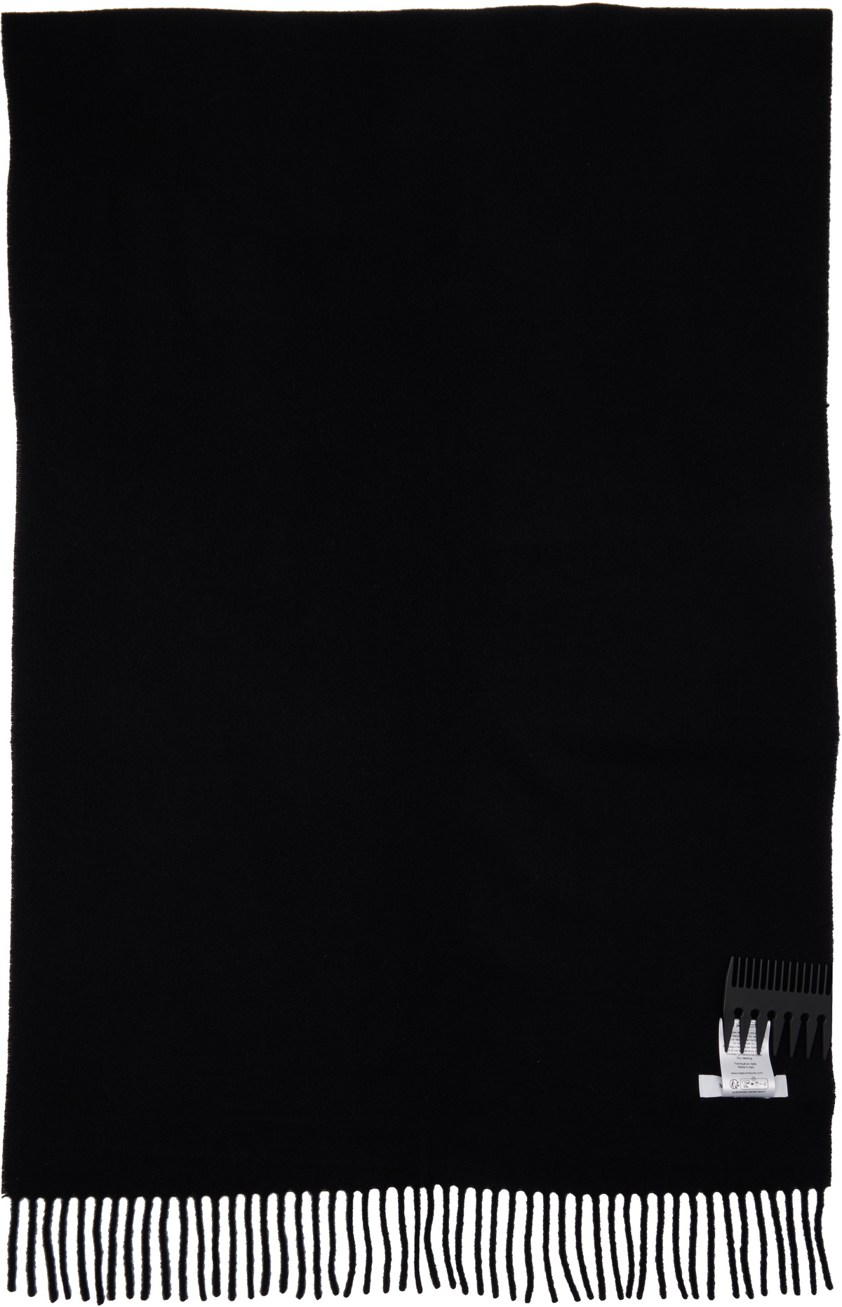 Maison Kitsuné Black Bold Fox Head Scarf