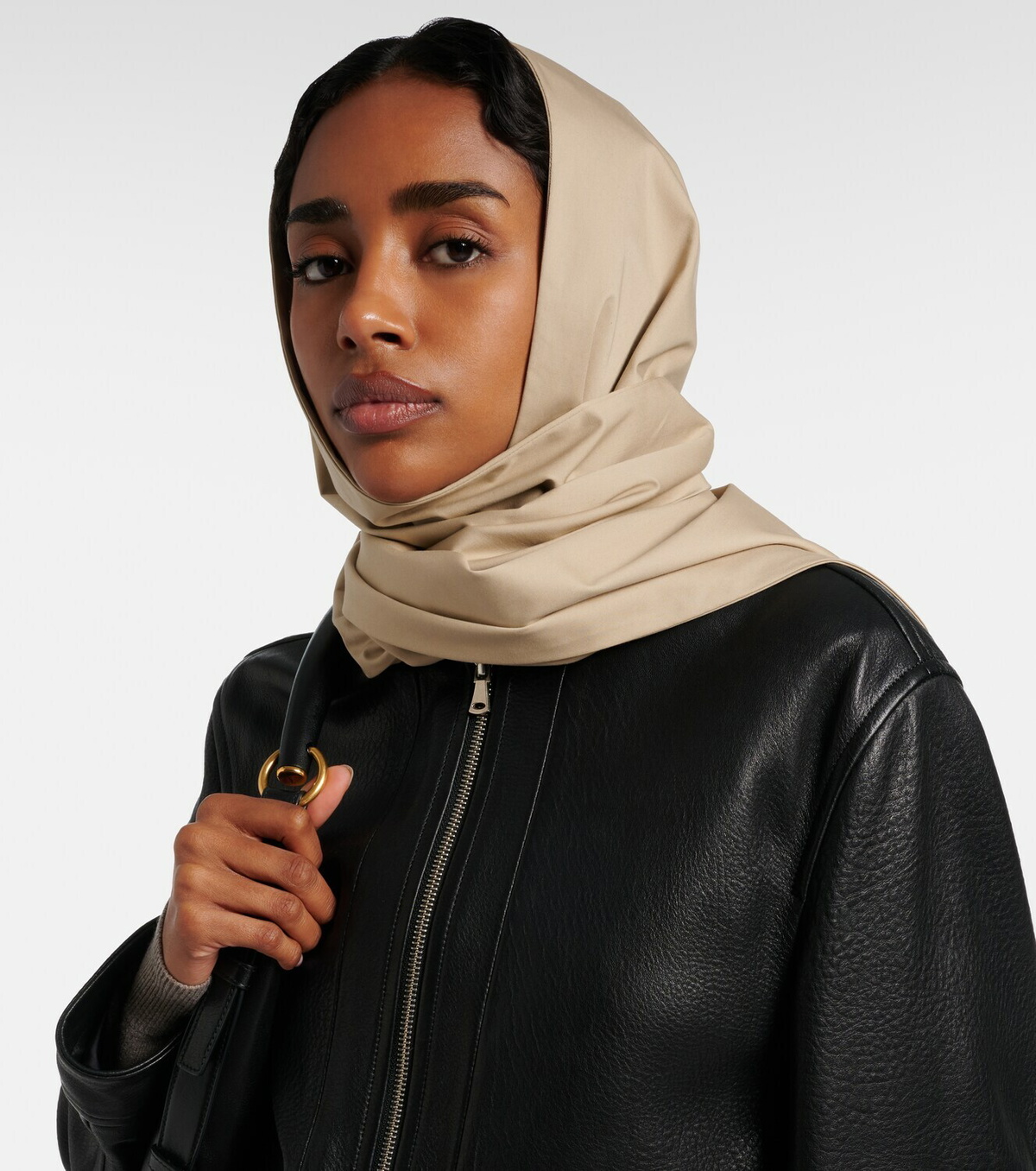 Nour Hammour Cotton canvas hood