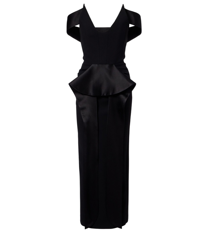 Photo: Maticevski Barrier off-shoulder satin midi dress