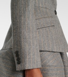 Erdem Pinstripe wool and mohair blazer