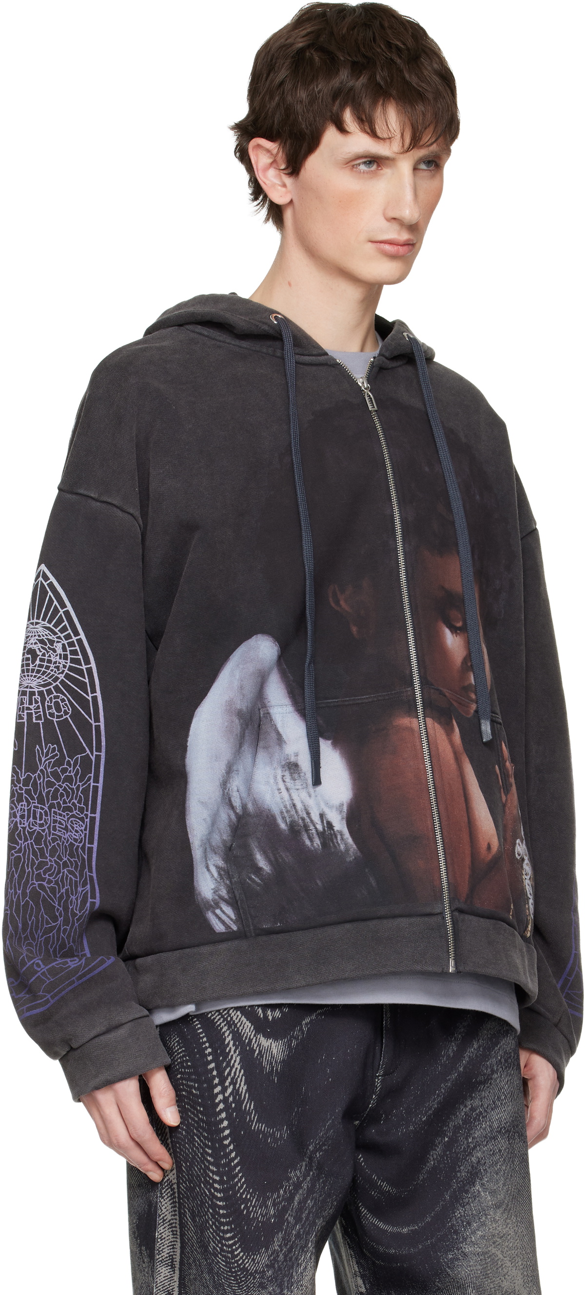 Who Decides War Black Zip Up 'Sacred Being' Hoodie