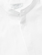 Gabriela Hearst - Ollie Grandad-Collar Linen Shirt - White