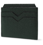 Valextra - Pebble-Grain Leather Cardholder - Men - Green