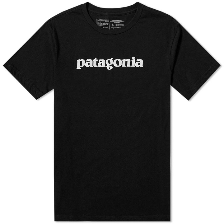 Photo: Patagonia Text Logo Organic Tee