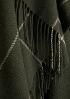 Eileen Fisher Patterned Wool-blend Poncho - Dark Green - One Size