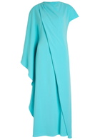 Roksanda Hilma Draped Crepe Midi Dress Blue