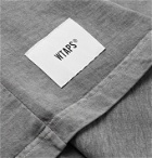 WTAPS - Sign Logo-Appliquéd Embroidered Pigment-Dyed Cotton-Jersey T-Shirt - Gray