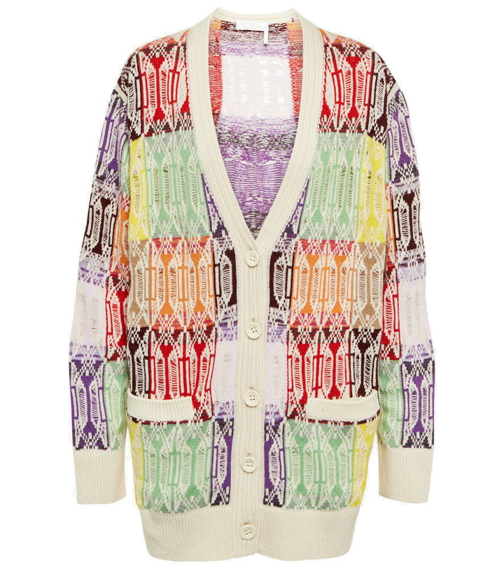 Photo: Chloe - Jacquard cashmere and wool cardigan